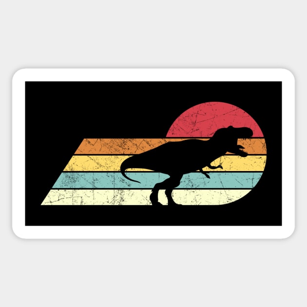 Jurassic Retro - Vintage Dino Style Tee Sticker by tommartinart